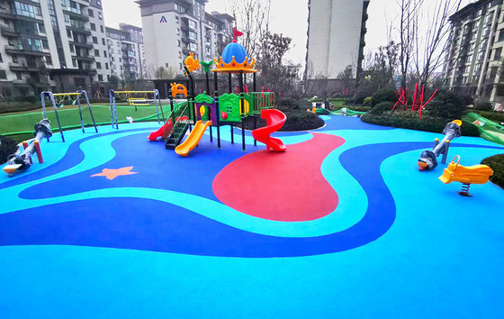 Anti-slip EPDM speeltuin rubberen vloer met UV-bestendige multicolors