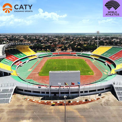 IAAF-sandwichsysteem half geprefabriceerde hardloopbaan sportieve baan- en veldmaterialen EPDM rubbergranules voor speelterreinoppervlak