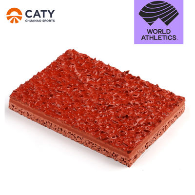 Iaaf Goedgekeurd 400 meter Standaard 8 rijstroken Spraycoated Sandwich Athletic Rubber Running Track voor sportvelden