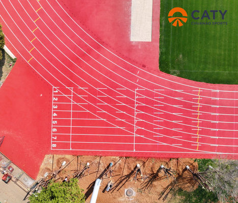 Aanpasbaar Yuuz ESP Semi-prefabricated Spray Coating Sandwich Running Track met EPDM-granulaten laag onderhoud UV-bestand