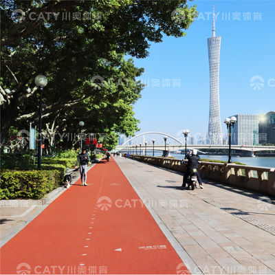 Alle weer EPDM Outdoor Jogging Tracks Recycled Running Track Speelplaats Oppervlak voor outdoor sporten, fitnessgebieden, openbare parken en recreatiegebieden
