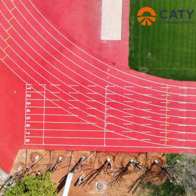 Buitensport Prefabricated Athletic Running Track Installatie Gekleurde rubbergranules