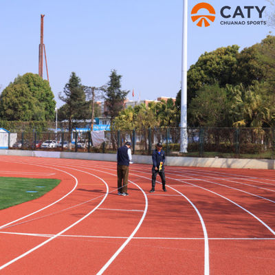 Buitensport Onderhoudsarme EPDM Rubber Running Track Running Red EPDM Granules