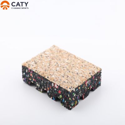 Multi-Color Premium Rubber Tiles, Esthetisch Ontwerp met Anti-Slip en Schokabsorptie voor Gym Area