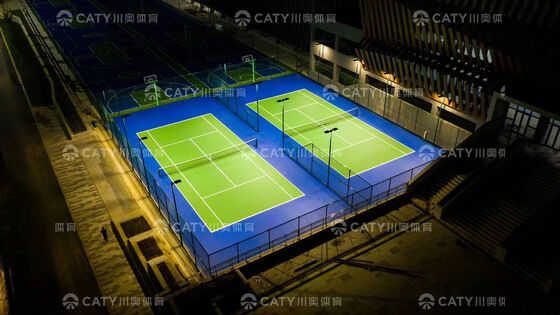 Semi-geprefabriceerd sportscourt-systeem met schokabsorptie > 53%, anti-UV en gemakkelijk te installeren voor multi-sportgebruik