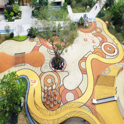 Hoogdichtheid EPDM vloerbinder Kinderen speelruimte Recreatieve speeltuin Racetrack