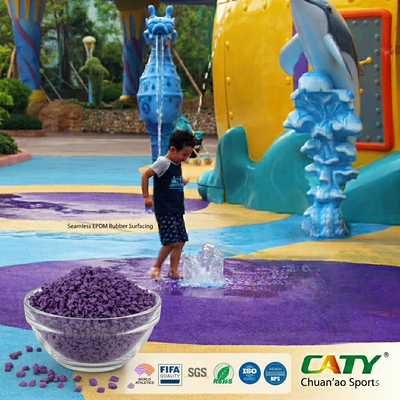 1-3MM 20% nat gieten EPDM rubber vloer naadloze veiligheid Kinderen speeltuin Rubber vloer voor waterparken Kinderen speeltuinen