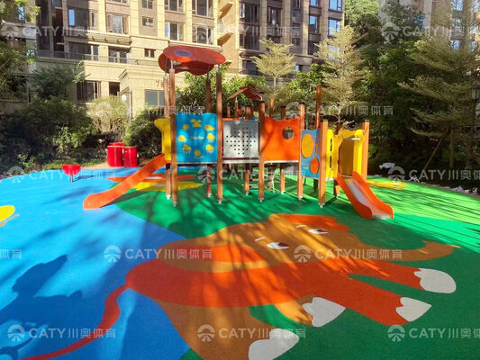 Fabrieksprijs EPDM Granule Rubber Mulch Material Anti-slip Playground 1-4mm Dikte 20% EPDM Rubber Content