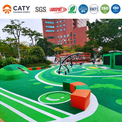 Multicolore EPDM synthetische rubbergranules voor speeltuinvloeren voor hardlopen Tartan Anti-slip Surfacing Kids Play Area