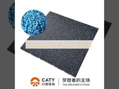 Kleurrijke rubbertegels, niet-giftige 30% EPDM-granulaten gemengd met 70% SBR-granulaten voor gymvloeren